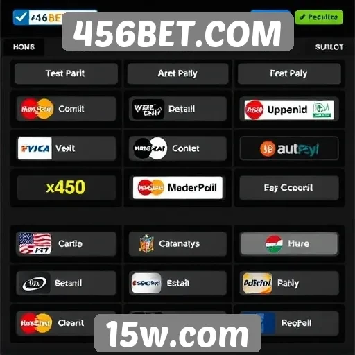 Métodos de pagamento disponíveis no 456BET.COM